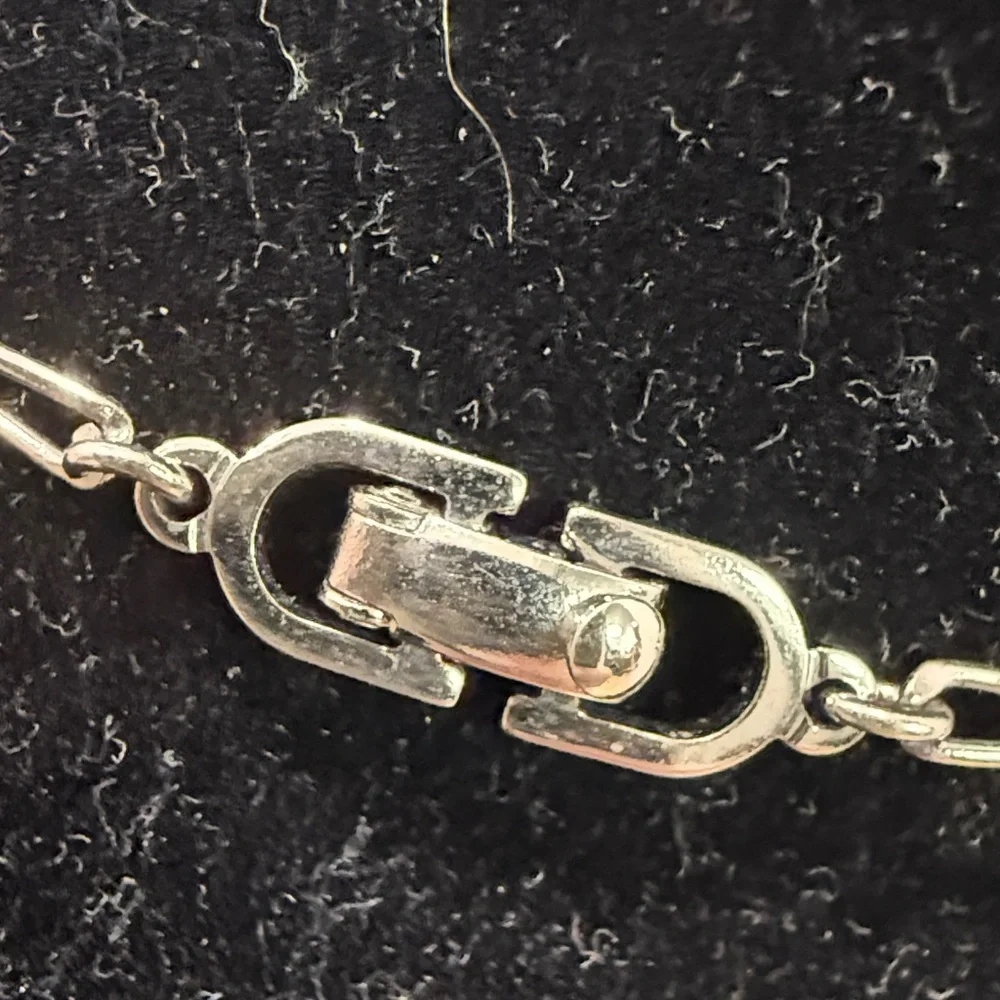 Christian Dior CD Logo Collier Vintage Silver Pendant Necklace - Picture 4 of 5